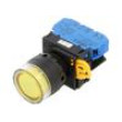 Přepínač: tlačítkový 22mm Stab.pol: 1 NO žlutá LED IP65 pol: 2