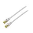 Patch cord S/FTP 6a lanko Cu LSZH šedá 3m 27AWG Žíly: : 8