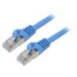 Patch cord F/UTP 6 lanko CCA PVC modrá 1m 26AWG Žíly: : 8 1ks.