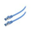 Patch cord S/FTP 6a lanko CCA LSZH modrá 0,25m 26AWG Žíly: : 8