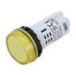 Kontrolka 22mm YW -20÷55°C Podsv: LED Ø22,5mm IP65 230VAC
