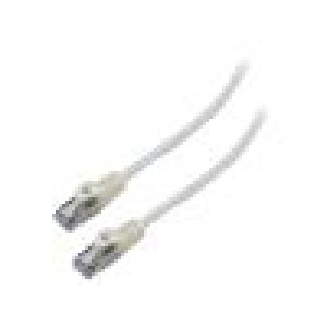 Patch cord F/UTP 6 lanko CCA PVC bílá 3m 26AWG Žíly: : 8 10ks.