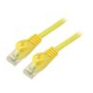 Patch cord U/UTP 6 lanko CCA PVC žlutá 0,25m 26AWG Žíly: : 8