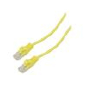 Patch cord U/UTP 5e lanko CCA PVC žlutá 15m 26AWG Žíly: : 8