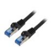 Patch cord S/FTP 6a lanko CCA LSZH černá 3m 26AWG Žíly: : 8