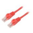 Patch cord U/UTP 6 lanko CCA PVC červená 1,5m 26AWG Žíly: : 8