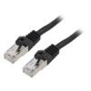 Patch cord F/UTP 6 lanko CCA PVC černá 1m 26AWG Žíly: : 8 1ks.