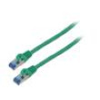 Patch cord S/FTP 6a lanko CCA LSZH zelená 10m 26AWG Žíly: : 8