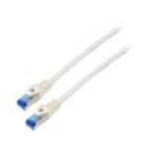 Patch cord S/FTP 6a lanko CCA LSZH bílá 10m 26AWG Žíly: : 8