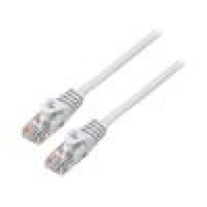 Patch cord U/UTP 5e lanko CCA PVC šedá 0,25m 26AWG Žíly: : 8