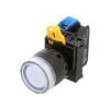 Přepínač: tlačítkový 22mm Stab.pol: 1 NO bílá LED IP65 zvýšený