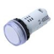 Kontrolka 22mm YW -20÷55°C Podsv: LED Ø22,5mm IP65 230VAC