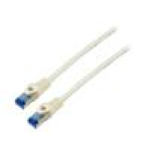 Patch cord S/FTP 6a lanko CCA LSZH bílá 2m 26AWG Žíly: : 8