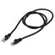 Patch cord U/UTP 6 lanko CCA PVC černá 1m 26AWG Žíly: : 8