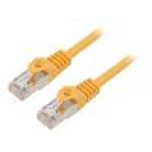 Patch cord F/UTP 6 lanko CCA PVC žlutá 3m 26AWG Žíly: : 8 1ks.