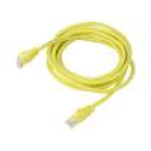 Patch cord U/UTP 6 lanko CCA PVC žlutá 3m 26AWG Žíly: : 8