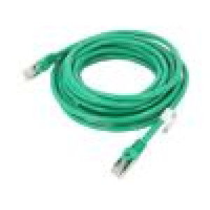 Patch cord F/UTP 6 lanko CCA PVC zelená 5m 26AWG Žíly: : 8