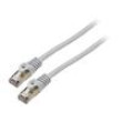 Patch cord U/UTP 6 lanko Cu LSZH šedá 3m 26AWG Žíly: : 8
