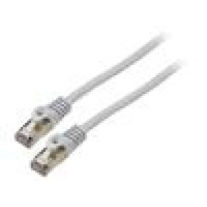 Patch cord U/UTP 6 lanko Cu LSZH šedá 3m 26AWG Žíly: : 8