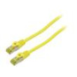 Patch cord S/FTP 6a lanko Cu LSZH žlutá 1m 27AWG Žíly: : 8