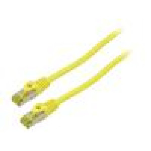 Patch cord S/FTP 6a lanko Cu LSZH žlutá 1m 27AWG Žíly: : 8