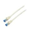 Patch cord S/FTP 6a lanko CCA LSZH bílá 1m 26AWG Žíly: : 8