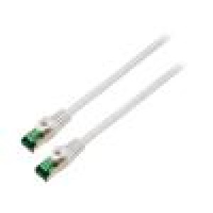 Patch cord S/FTP 7 lanko Cu LSZH šedá 0,25m 26AWG Žíly: : 8