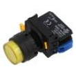 Přepínač: tlačítkový 22mm Stab.pol: 1 NO žlutá LED IP65 pol: 2
