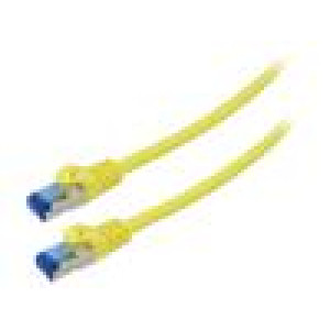 Patch cord S/FTP 6a lanko CCA LSZH žlutá 0,5m 26AWG Žíly: : 8