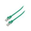 Patch cord F/UTP 6 lanko CCA PVC zelená 2m 26AWG Žíly: : 8