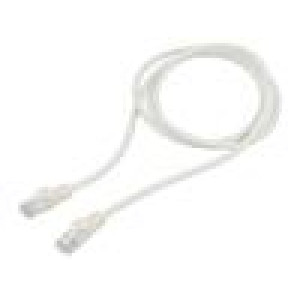 Patch cord U/UTP 6 lanko CCA PVC bílá 1,5m 26AWG Žíly: : 8