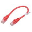 Patch cord U/UTP 6 lanko CCA PVC červená 0,25m 26AWG Žíly: : 8