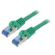 Patch cord S/FTP 6a lanko CCA LSZH zelená 5m 26AWG Žíly: : 8