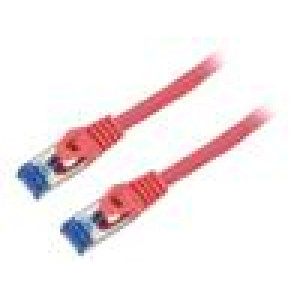 Patch cord S/FTP 6a lanko CCA LSZH červená 20m 26AWG Žíly: : 8