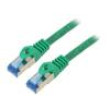 Patch cord S/FTP 6a lanko CCA LSZH zelená 0,5m 26AWG Žíly: : 8