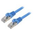 Patch cord F/UTP 6 lanko CCA PVC modrá 3m 26AWG Žíly: : 8 1ks.