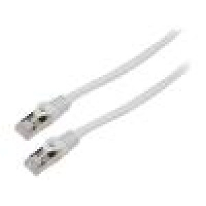 Patch cord F/UTP 6 lanko CCA PVC šedá 3m 26AWG Žíly: : 8 10ks.