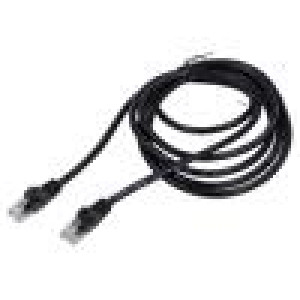 Patch cord U/UTP 6 lanko CCA PVC černá 2m 26AWG Žíly: : 8