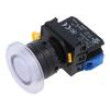 Přepínač: tlačítkový 22mm Stab.pol: 1 NO bílá LED IP65 pol: 2