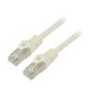 Patch cord F/UTP 6 lanko CCA PVC bílá 0,5m 26AWG Žíly: : 8