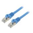 Patch cord F/UTP 6 lanko CCA PVC modrá 0,25m 26AWG Žíly: : 8