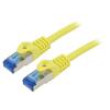 Patch cord S/FTP 6a lanko CCA LSZH žlutá 3m 26AWG Žíly: : 8
