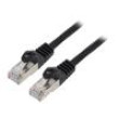 Patch cord F/UTP 6 lanko CCA PVC černá 0,5m 26AWG Žíly: : 8