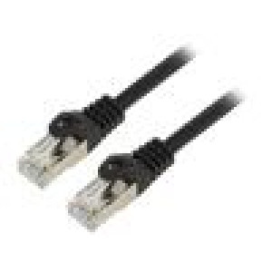 Patch cord F/UTP 6 lanko CCA PVC černá 3m 26AWG Žíly: : 8