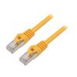 Patch cord F/UTP 6 lanko CCA PVC žlutá 1,5m 26AWG Žíly: : 8