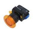 Přepínač: tlačítkový 22mm Stab.pol: 2 NO oranžová LED IP65