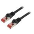 Patch cord S/FTP 6 lanko Cu LSZH černá 5m 26AWG Žíly: : 8