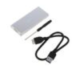 Box pro disky: M.2 PnP SATA III,USB 3.0 Mat.těl: hliník
