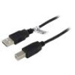 Kabel USB 2.0 USB A vidlice,USB B vidlice 5m černá Žíla: CCS