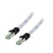 Patch cord S/FTP Cat 8 lanko Cu LSZH šedá 1m 24AWG Žíly: : 8